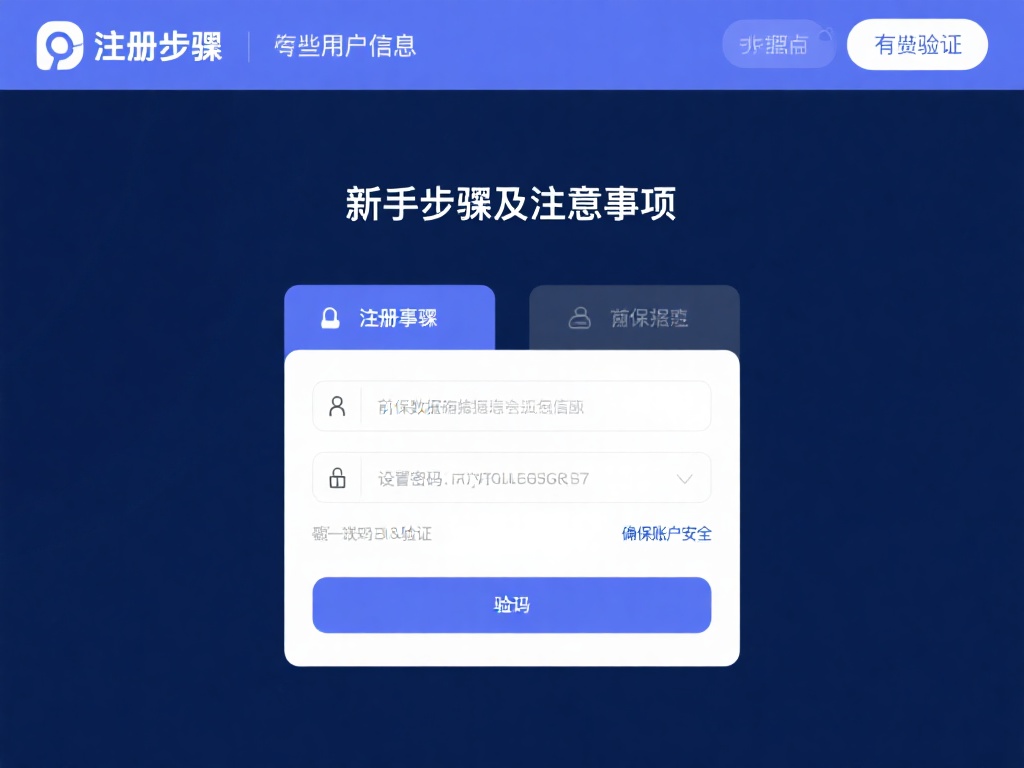 注册步骤及注意事项
新手需提前准备好个人信息，确